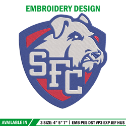 st. francis college logo embroidery design, ncaa embroidery, sport embroidery, logo sport embroidery, embroidery design