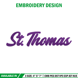 st. thomas tommies logo embroidery design, ncaa embroidery, embroidery design,logo sport embroidery,sport embroidery