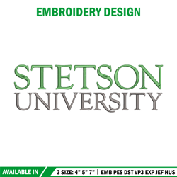 stetson university logo embroidery design,ncaa embroidery, sport embroidery,logo sport embroidery,embroidery design