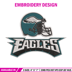 philadelphia eagles helmet embroidery design, eagles embroidery, nfl embroidery, sport embroidery, embroidery design.