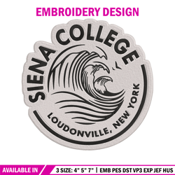 siena college logo embroidery design, ncaa embroidery, sport embroidery, embroidery design ,logo sport embroidery.