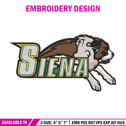 siena saints logo embroidery design, ncaa embroidery, sport embroidery, logo sport embroidery, embroidery design.