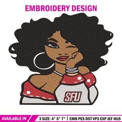 simon fraser girl embroidery design,ncaa embroidery,embroidery design, logo sport embroidery, sport embroidery.