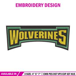 utah valley wolverines logo embroidery design, ncaa embroidery, embroidery design,logo sport embroidery,sport embroidery