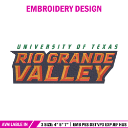 utrgv vaqueros logo embroidery design, ncaa embroidery,sport embroidery,logo sport embroidery,embroidery design.