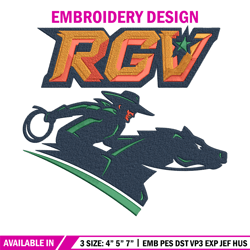 utrgv vaqueros logo embroidery design, sport embroidery, logo sport embroidery,embroidery design, ncaa embroidery.
