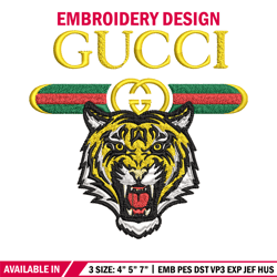 tiger gucci embroidery design, gucci embroidery, brand embroidery, logo shirt, embroidery file, digital download