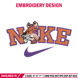 tiger x nike embroidery design, cartoon embroidery, nike design, embroidery file, embroidery shirt, digital download