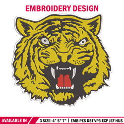 tigers memphis mascot embroidery design, ncaa embroidery, sport embroidery,logo sport embroidery,embroidery design