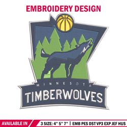 timberwolves basketball embroidery design, nba embroidery, sport embroidery, embroidery design,logo sport embroidery