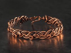 copper wire wrapped bracelet for woman