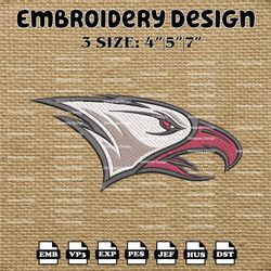 ncaa north carolina central eagles logo embroidery designs, ncaa machine embroidery designs, embroidery files