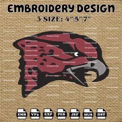 ncaa maryland eastern shore hawks logo embroidery designs, ncaa machine embroidery designs, embroidery files