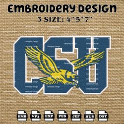 ncaa coppin state eagles logo embroidery designs, ncaa machine embroidery designs, embroidery files