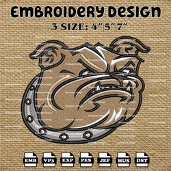 ncaa bryant bulldogs logo embroidery designs, ncaa machine embroidery designs, embroidery files