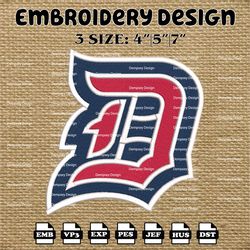 ncaa duquesne dukes logo embroidery designs, ncaa machine embroidery designs, embroidery files