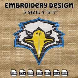 ncaa morehead state eagles eagles logo embroidery designs, ncaa machine embroidery designs, embroidery files