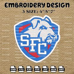 ncaa st francis brooklyn terriers logo embroidery designs, ncaa machine embroidery designs, embroidery files