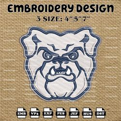 ncaa butler bulldogs logo embroidery designs, ncaa machine embroidery designs, embroidery files