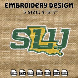 ncaa southeastern louisiana lions logo embroidery designs, ncaa machine embroidery designs, embroidery files