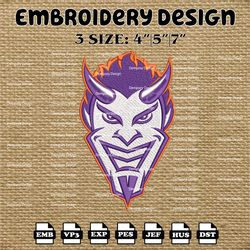 ncaa northwestern state logo embroidery designs, ncaa machine embroidery designs, embroidery files