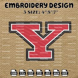 ncaa youngstown state penguins logo embroidery designs, ncaa machine embroidery designs, embroidery files