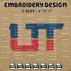 ncaa utah tech trailblazers logo embroidery designs, ncaa machine embroidery designs, embroidery files