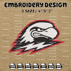 ncaa southern utah thunderbirds logo embroidery designs, ncaa machine embroidery designs, embroidery files