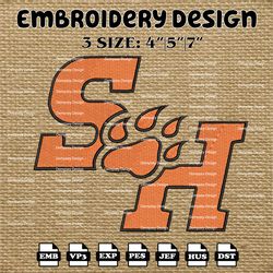 ncaa sam houston bearkats logo embroidery designs, ncaa machine embroidery designs, embroidery files