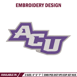 abilene christian logo embroidery design, ncaa embroidery, sport embroidery, embroidery design ,logo sport embroidery.