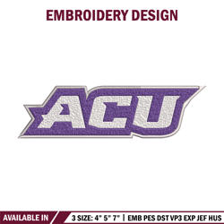 abilene christian logo embroidery design, ncaa embroidery, sport embroidery, logo sport embroidery, embroidery design