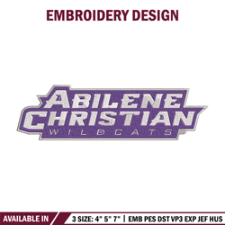 abilene christian logo embroidery design,ncaa embroidery,sport embroidery,logo sport embroidery,embroidery design.