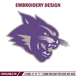 acu wildcats mascot embroidery design, ncaa embroidery, sport embroidery,logo sport embroidery, embroidery design