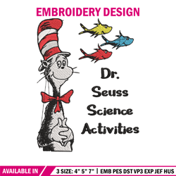 dr seuss science activities embroidery design, dr seuss embroidery, embroidery file, embroidery design, digital download