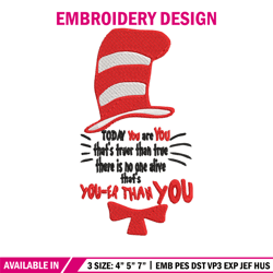 dr. seuss embroidery design, dr seuss embroidery, embroidery file, logo shirt, embroidery design, digital download.