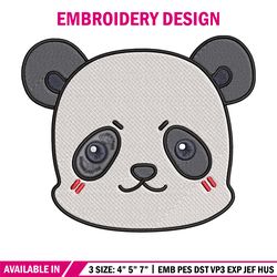 panda face embroidery design, jujutsu embroidery, embroidery file, anime embroidery, anime shirt, digital download