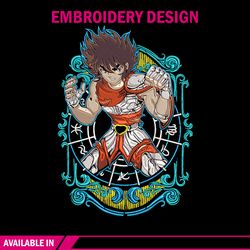 pegasus seiya embroidery design, saint seiya embroidery, embroidery file, anime embroidery, anime shirt,digital download