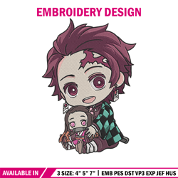 Tanjiro chibi Embroidery Design, Demon slayer Embroidery, Embroidery File, Anime Embroidery,Anime shirt,Digital download
