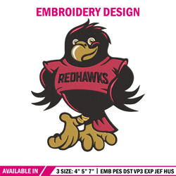 seattle redhawks mascot embroidery design,ncaa embroidery,sport embroidery , embroidery design, logo sport embroidery