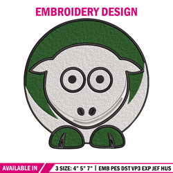 sheep boston celtics embroidery design, basketball embroidery, sport embroidery, logo sport embroidery,embroidery design