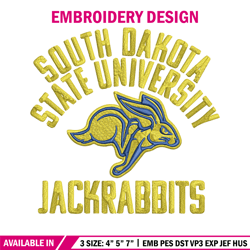 south dakota state logo embroidery design, ncaa embroidery, embroidery design, logo sport embroidery, sport embroidery.