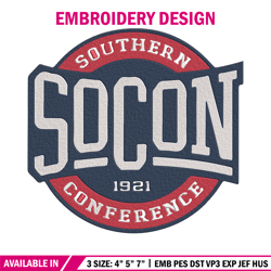 southern conference logo embroidery design, ncaa embroidery, embroidery design, logo sport embroiderysport embroidery