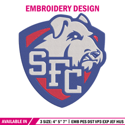 st. francis college logo embroidery design, ncaa embroidery, sport embroidery, logo sport embroidery, embroidery design