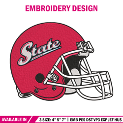 state helmet embroidery design, ncaa embroidery, embroidery design, logo sport embroidery, sport embroidery