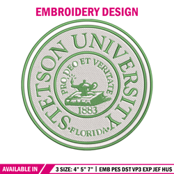 Stetson University logo embroidery design, NCAA embroidery, Sport embroidery,Logo sport embroidery,Embroidery design