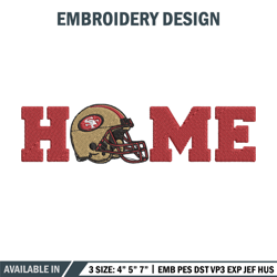 home san francisco 49ers embroidery design, 49ers embroidery, nfl embroidery, sport embroidery, embroidery design.