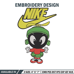 marvin nike embroidery design, marvin embroidery, embroidery file, nike embroidery, anime shirt, digital download