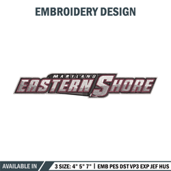 maryland eastern shore logo embroidery design, ncaa embroidery, embroidery design,logo sport embroidery,sport embroidery