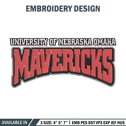 nebraska omaha logo embroidery design, ncaa embroidery, embroidery design,logo sport embroidery,sport embroidery