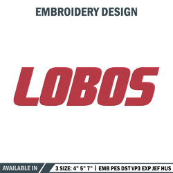 new mexico lobos logo embroidery design, sport embroidery, logo sport embroidery, embroidery design,ncaa embroidery